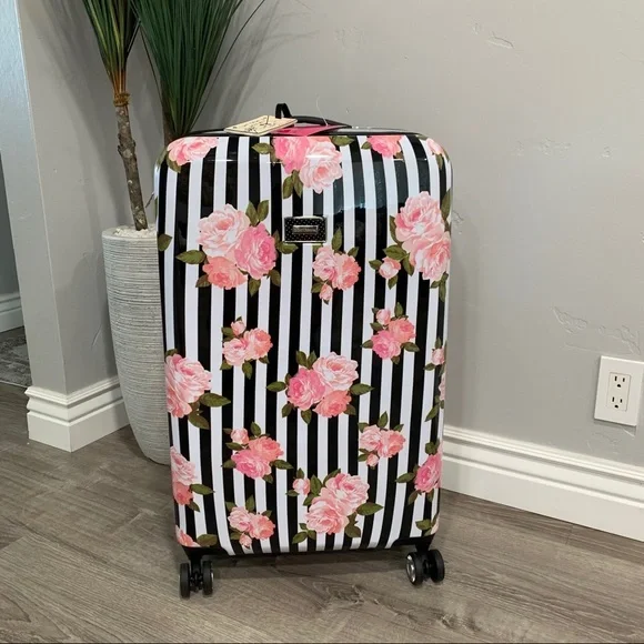 NWT Rare Betsey Johnson Floral Suitcase, Luggage, Travel Bag - 26” - Picture 2 of 10
